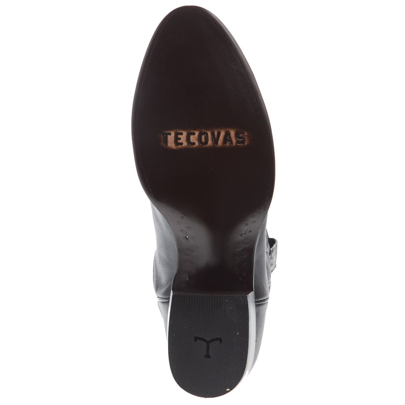 Tecovas Men`s Cartwright Midnight Calfskin Vamp 12In Black Top Boot