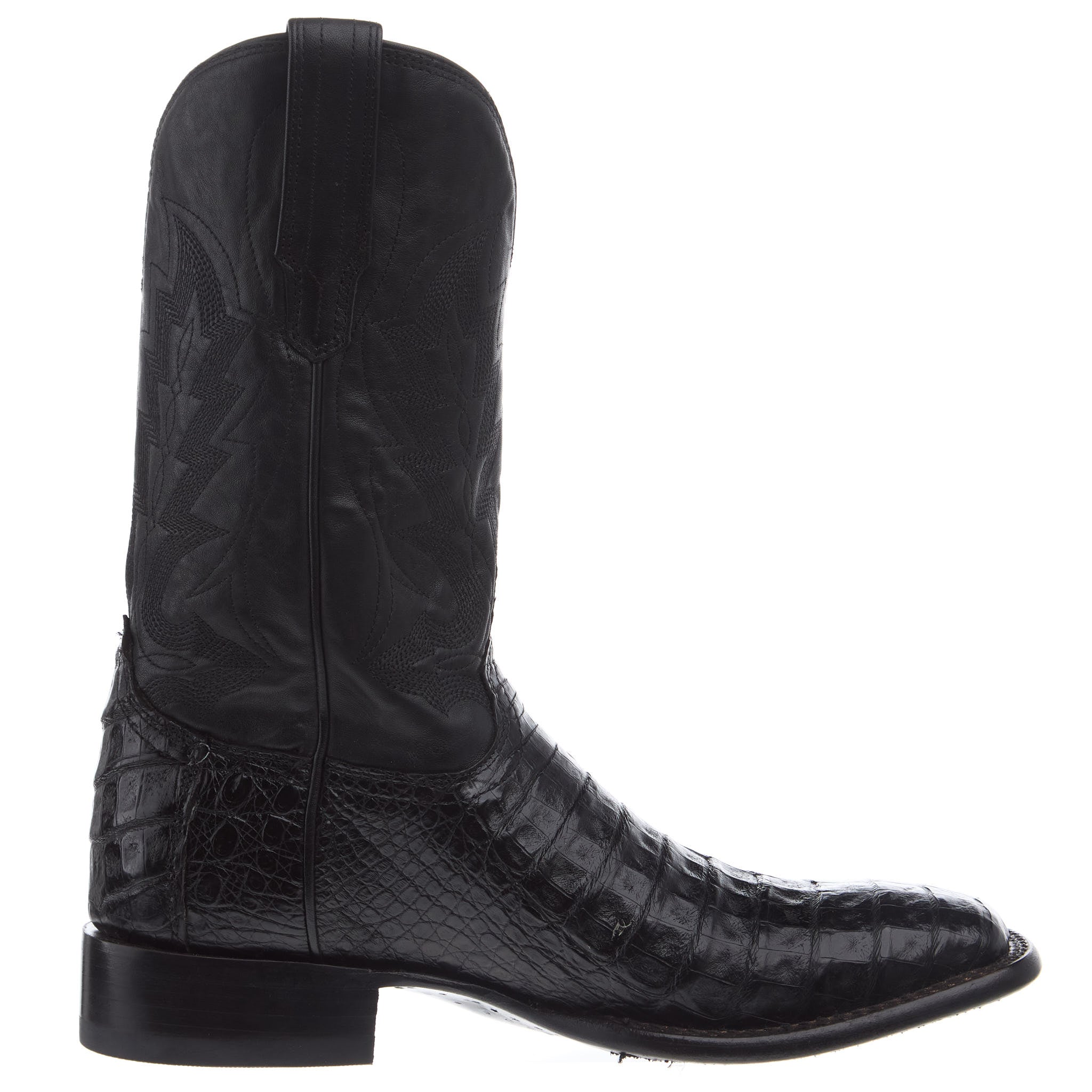 Tecovas Men`s William Midnight Caiman Vamp 12In Bovine Midnight