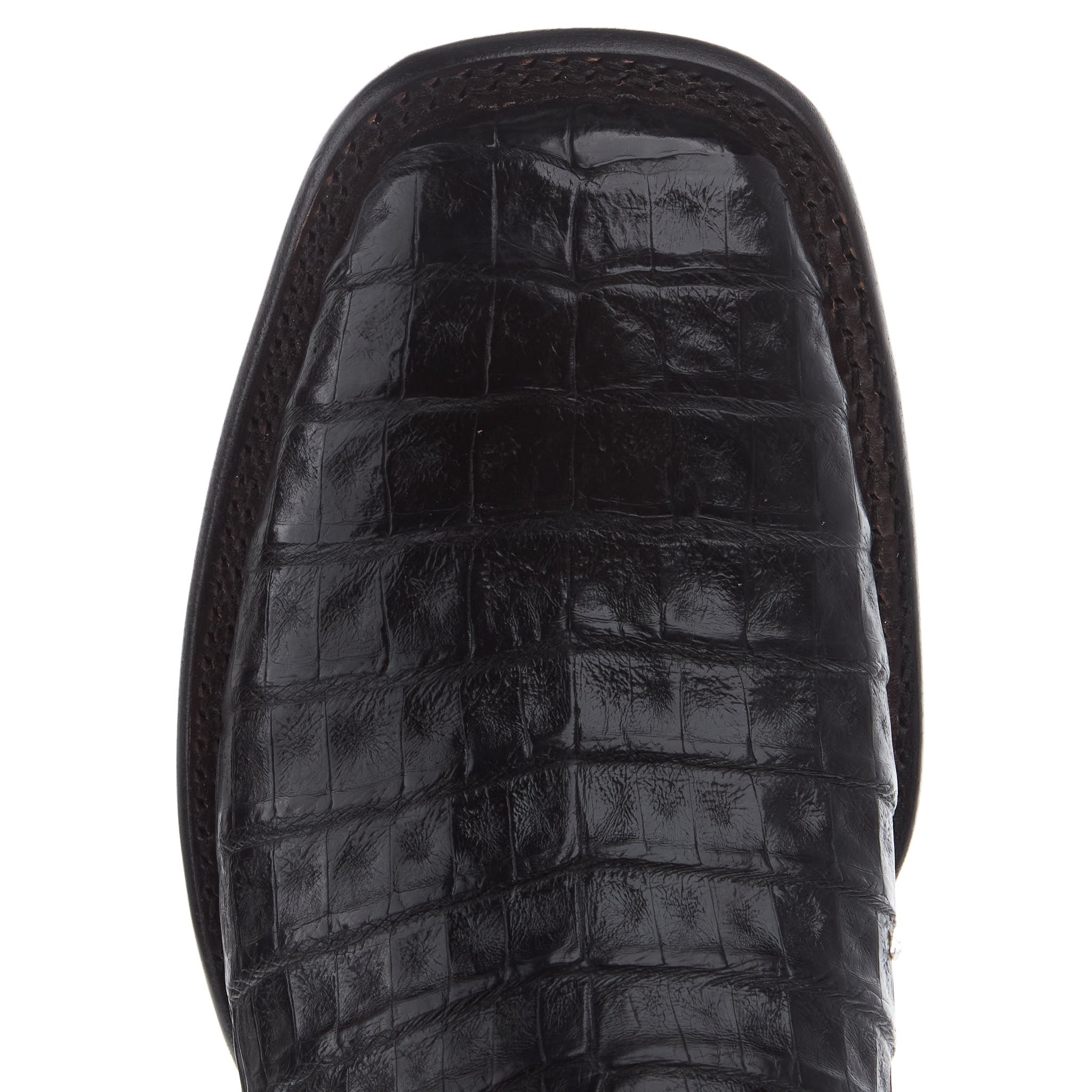 Tecovas Men`s William Midnight Caiman Vamp 12In Bovine Midnight Top Bo