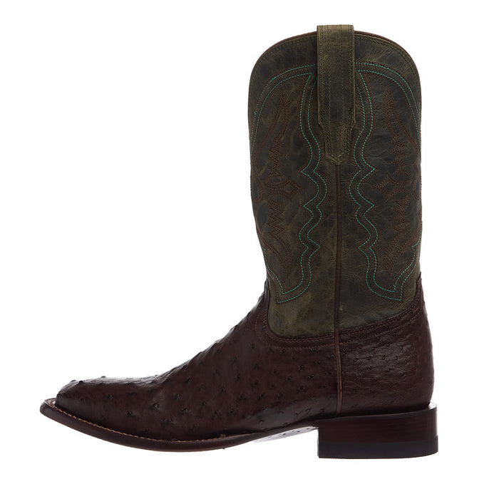 Tecovas Men's Emmit Tobacco Full Quill Ostrich Boot