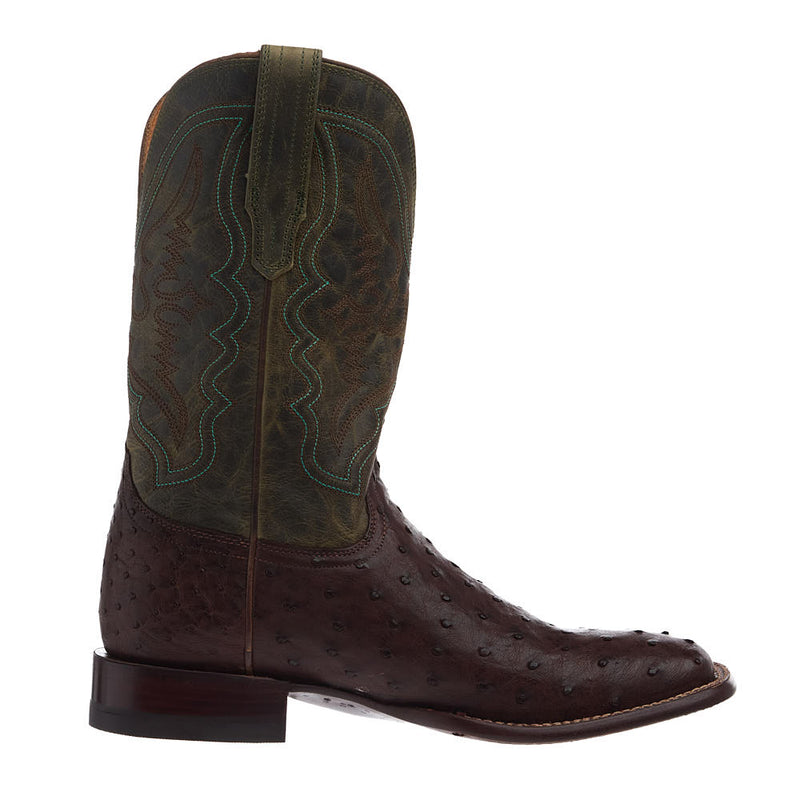 Tecovas Men's Emmit Tobacco Full Quill Ostrich Boot