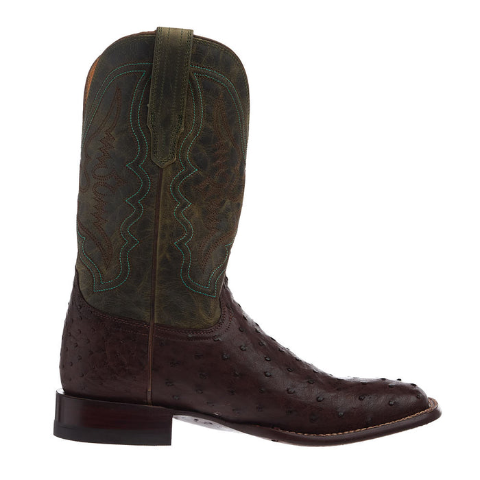 Tecovas Men's Emmit Tobacco Full Quill Ostrich Boot