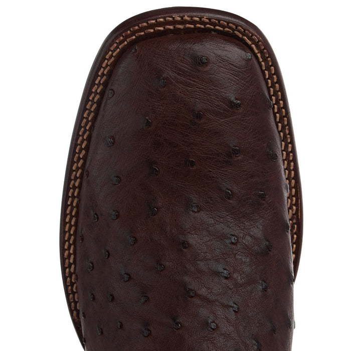 Tecovas Men's Emmit Tobacco Full Quill Ostrich Boot