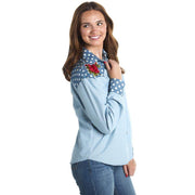 Rodeo Quincy Women's Blue Betsy Snap Shirt