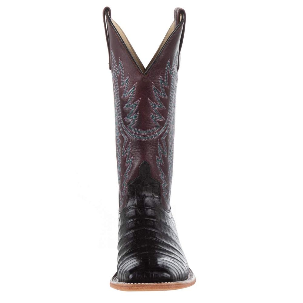 Macie Bean Boots Women`s Top Hand Black Caiman Cowgirl Boot