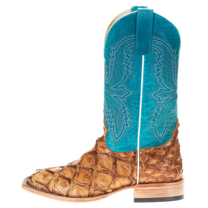 Macie Bean Women's Top Hand Antique Bass Turquoise Top Cowgirl Boots