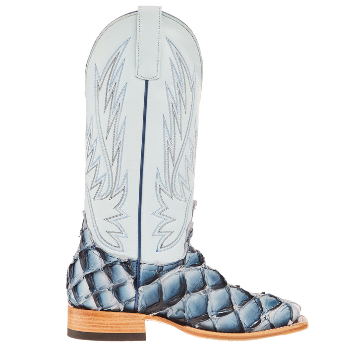Macie Bean Top Hand Women`s Ladies Blue Big Bass Vamp 13In Top Boot