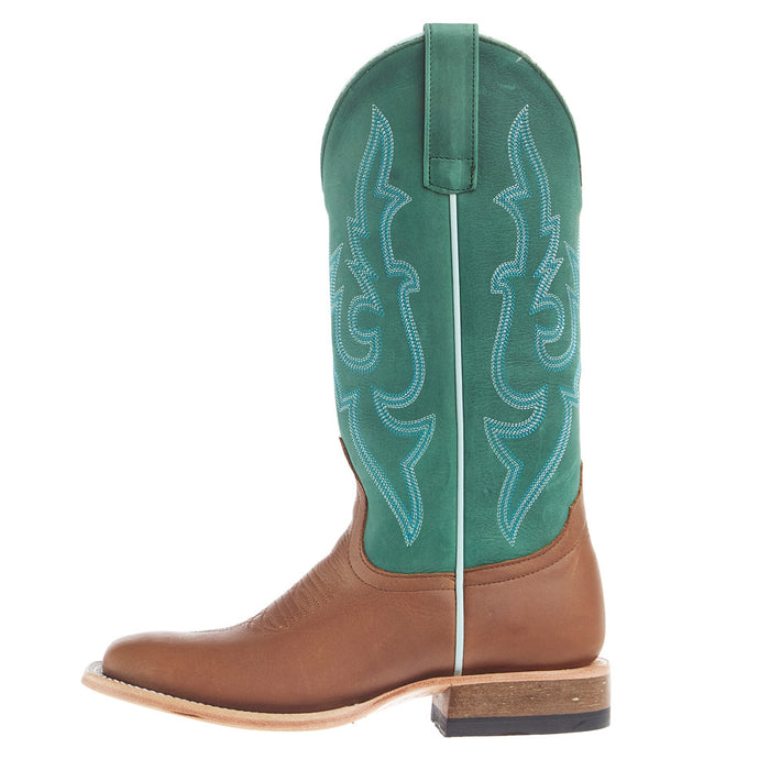 Macie Bean Women's Tan Mad Cat 13in Green Mad Cat Top Boot