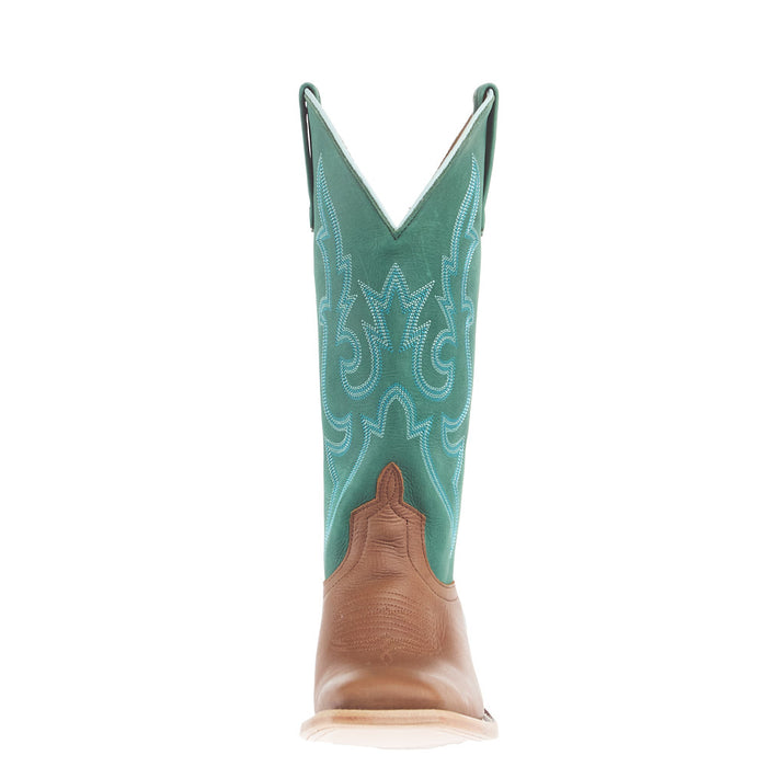 Macie Bean Women's Tan Mad Cat 13in Green Mad Cat Top Boot