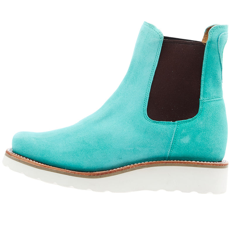 Macie Bean Women's Turquoise Suede Swedge Casual