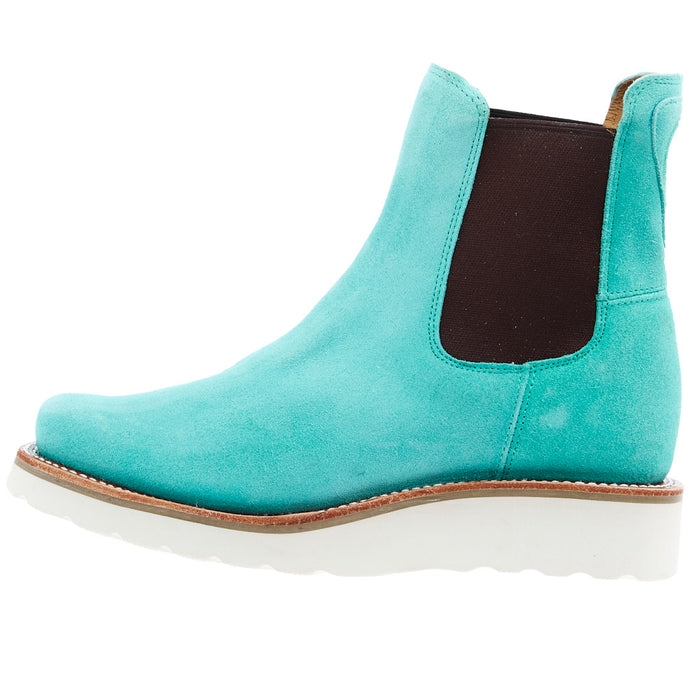 Macie Bean Women's Turquoise Suede Swedge Casual