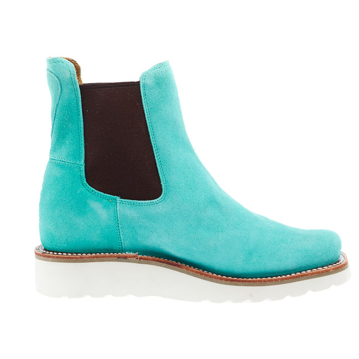 Macie Bean Women's Turquoise Suede Swedge Casual