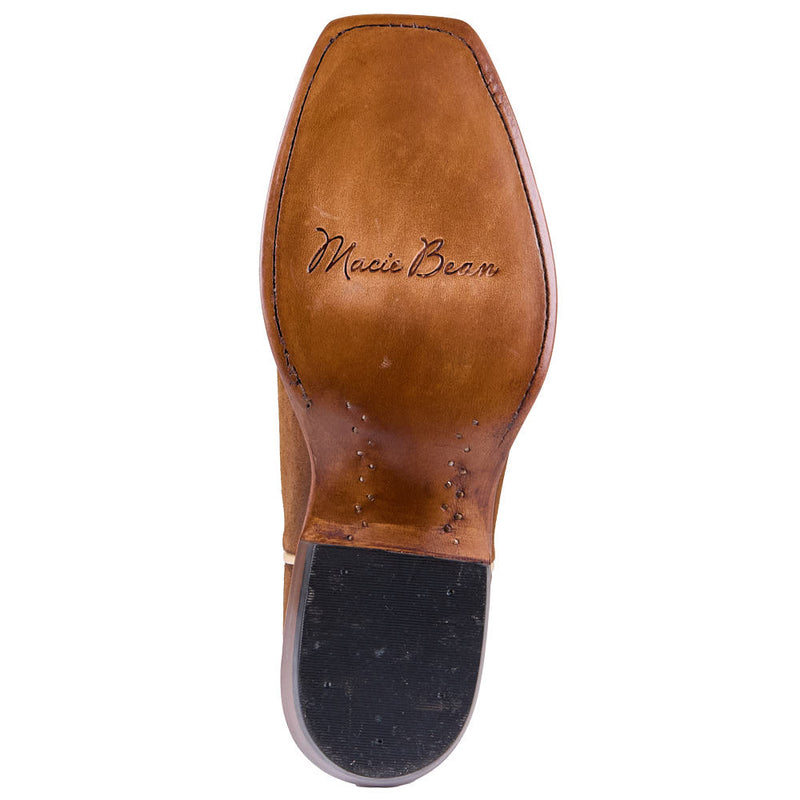 Macie Bean Women's Mama Tried Tan Boston Suede Vamp 11in Matching Top Boot