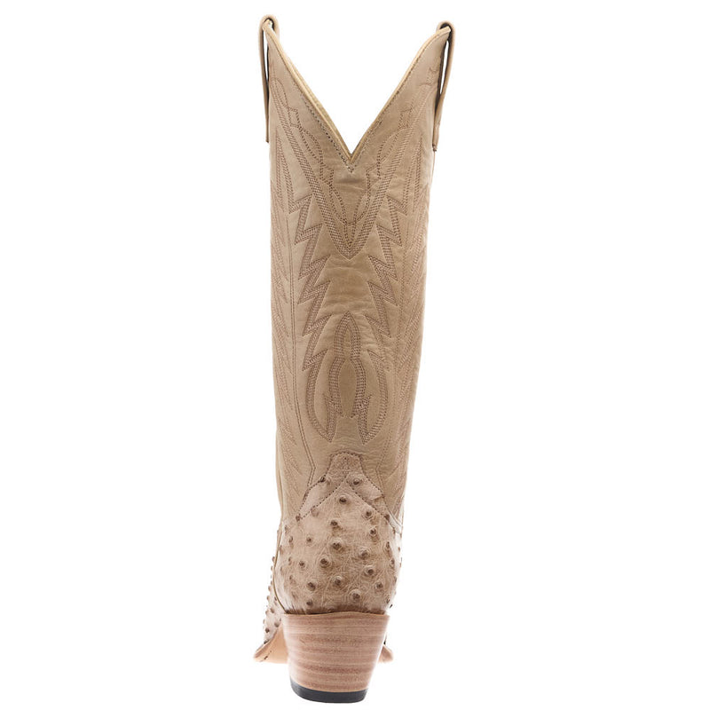 Macie Bean Top Hand Women's Tan Vintage FQ Ostrich Vamp 15in Latte Veranda Boot