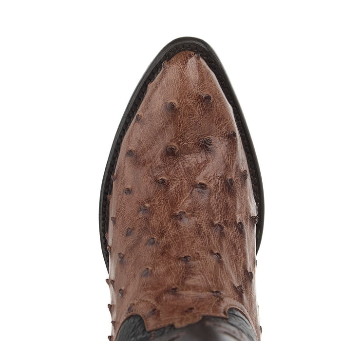 Macie Bean Top Hand Women's Kango Tobac Full Quill Ostrich Vamp 15in Black Station Boot