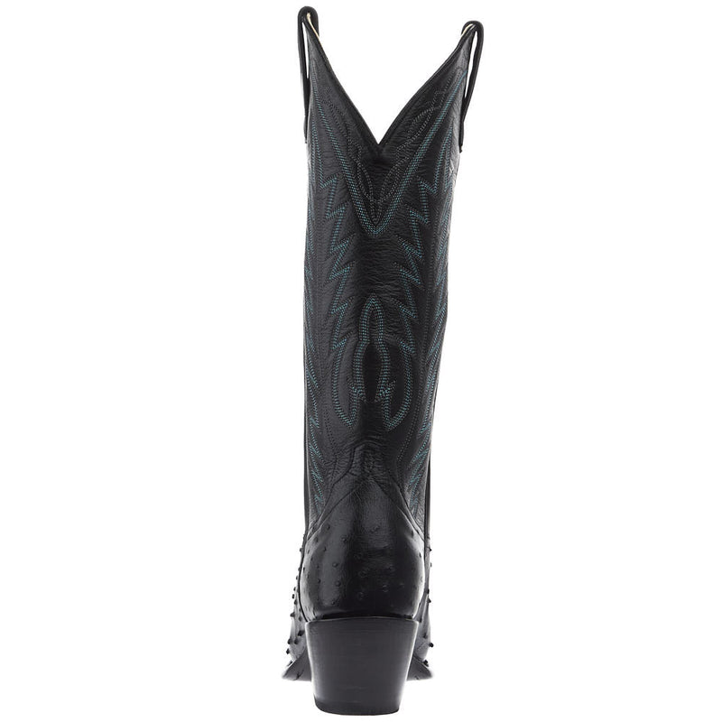 Macie Bean Top Hand Women's Black Full Quill Ostrich Vamp 15in Black Station Boot