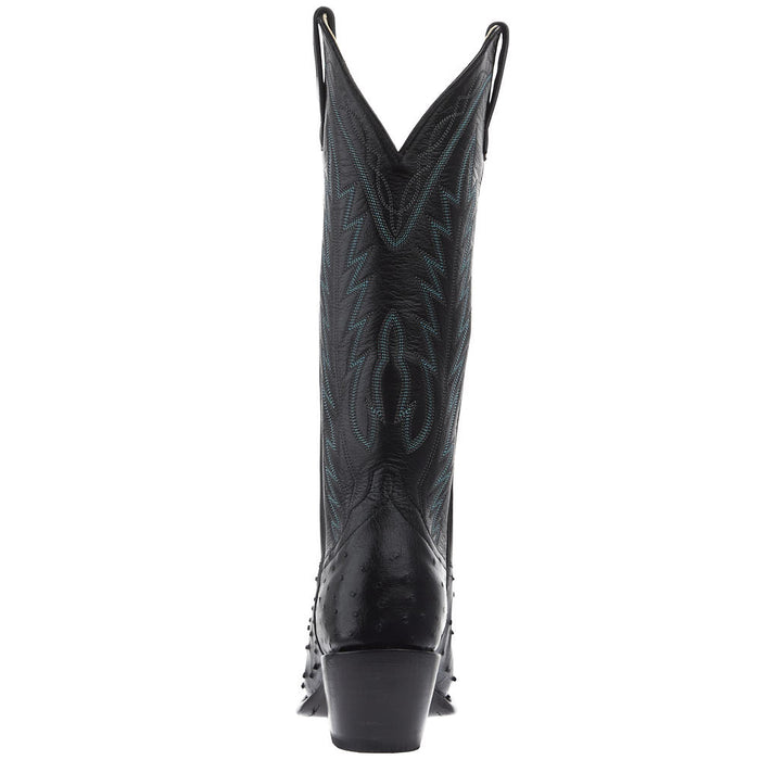 Macie Bean Top Hand Women's Black Full Quill Ostrich Vamp 15in Black Station Boot