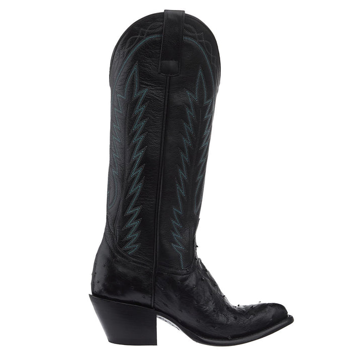 Macie Bean Top Hand Women's Black Full Quill Ostrich Vamp 15in Black Station Boot