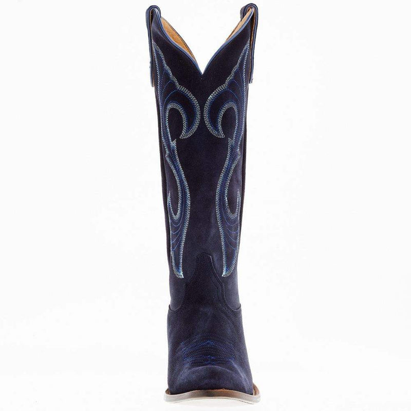 Macie Bean Women's Midnight in Paris (Texas) Marine Blue Suede Cowgirl Boot
