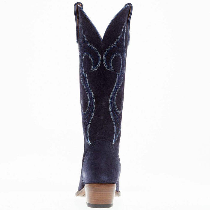 Macie Bean Women's Midnight in Paris (Texas) Marine Blue Suede Cowgirl Boot