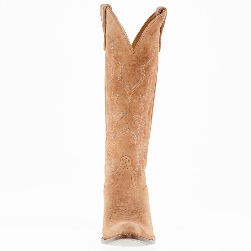 Macie Bean Women's Mind Your Own Biscuits Tobacco Suede Cowgirl Boot