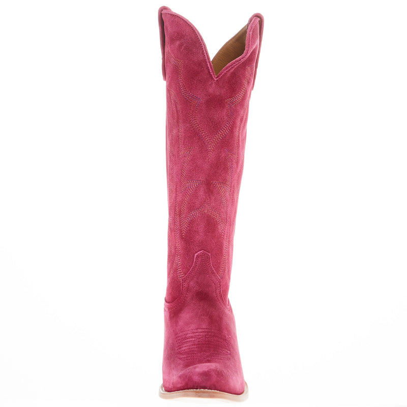 Macie Bean Women's If Karlee Were A Cowgirl 15 In Hot Pink Suede Top Cowgirl Boot