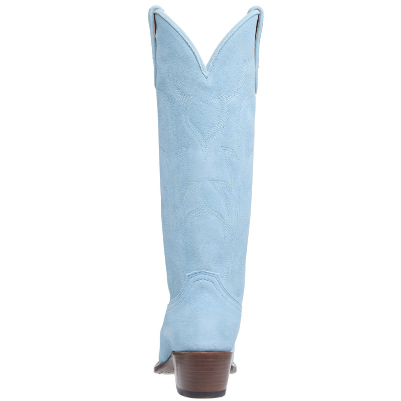 Macie Bean Women`s Baby Blue Suede 15In Top Cowgirl Boot
