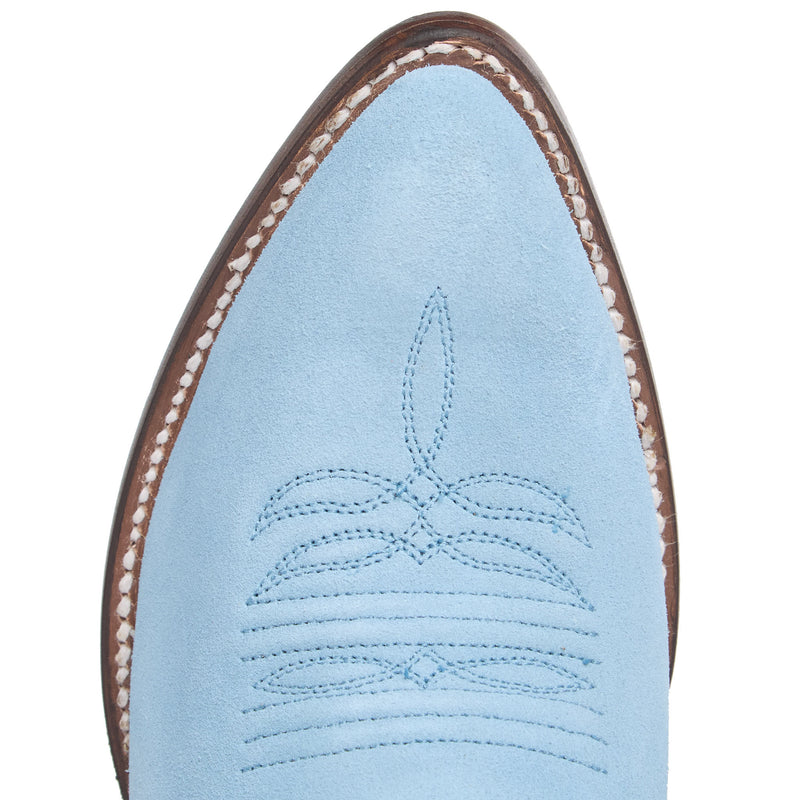 Macie Bean Women`s Baby Blue Suede 15In Top Cowgirl Boot