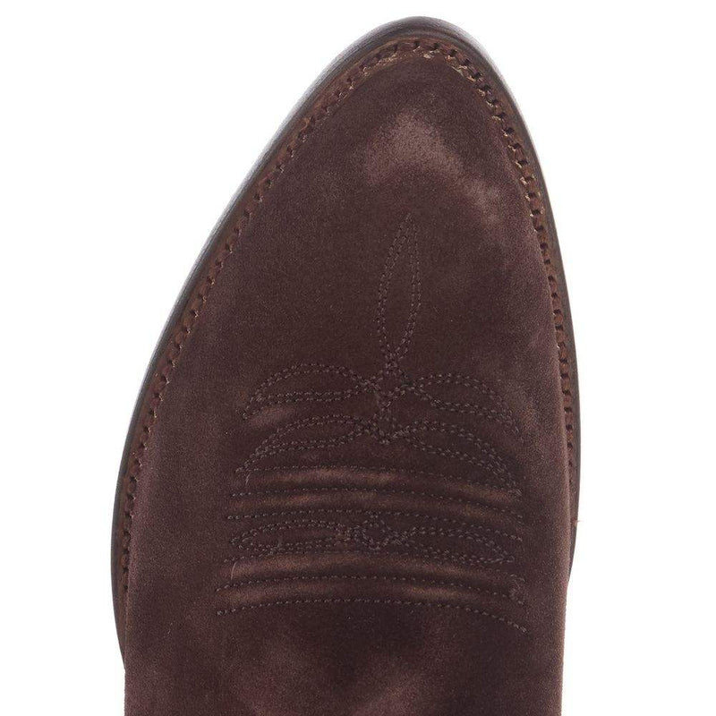 Macie Bean Women`s Chocolate Suede 15In Top Cowgirl Boot
