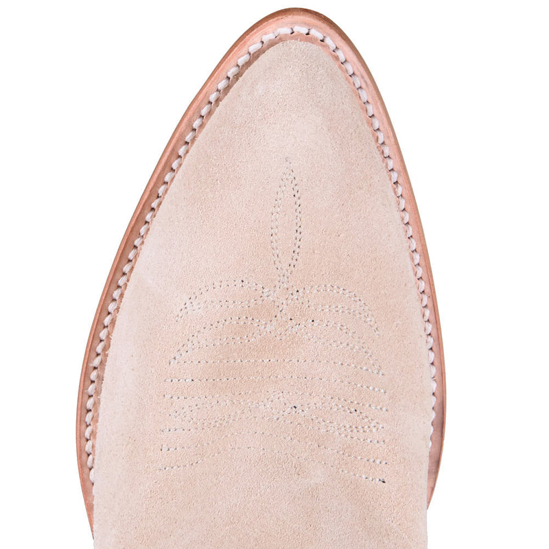 Macie Bean Women's Pearl Snap Queen Cream Suede Vamp 15in Bone Sparta Top Boot