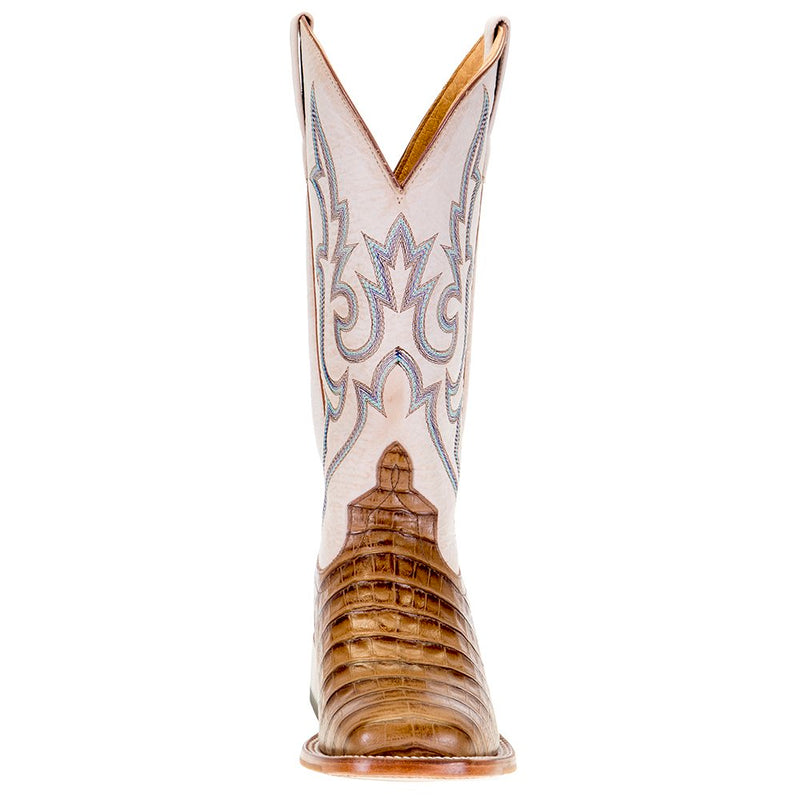 Macie Bean Womens Slick Rikki Tan Caiman Print 13` Bleached Bone Top