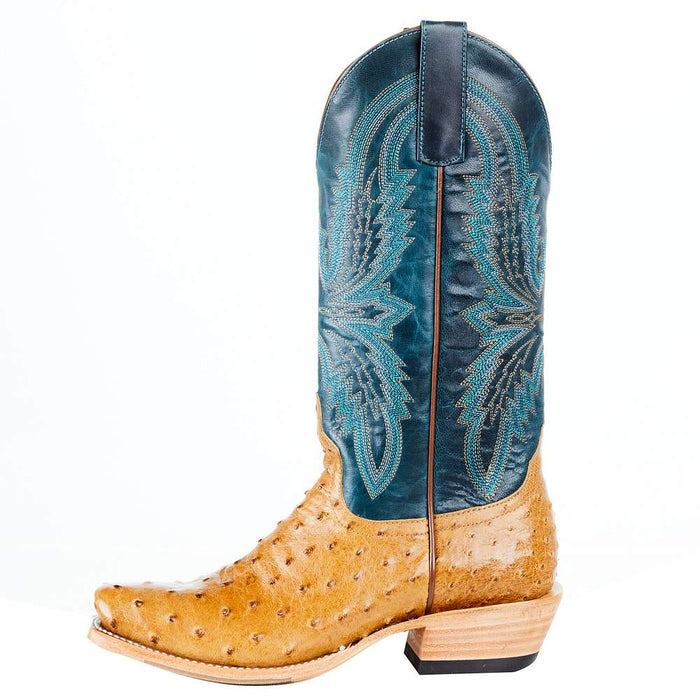 Macie Bean Top Hand Women`s Antique Saddle Navy Explosion Boot