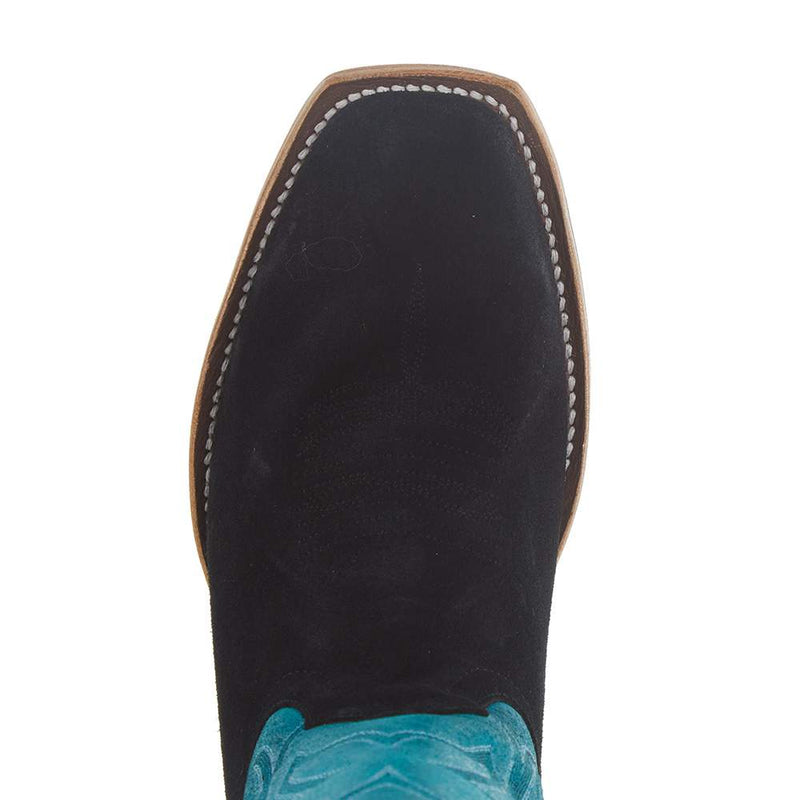 Macie Bean Top Hand Women`s MB TH Black Suede 13in. Turquoise Sinsation Boot