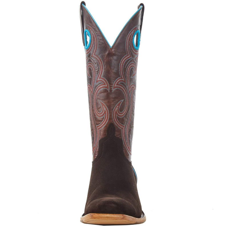 Macie Bean Top Hand Women`s Chocolate Suede 13in. Bone Explosion Boot