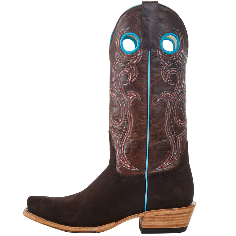 Macie Bean Top Hand Women`s Chocolate Suede 13in. Bone Explosion Boot