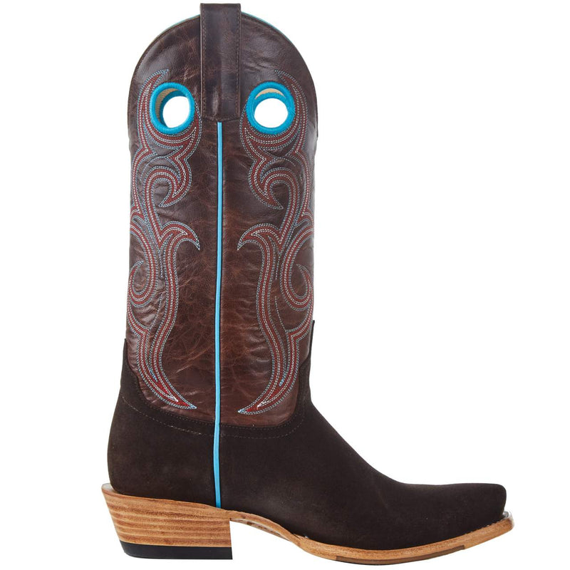 Macie Bean Top Hand Women`s Chocolate Suede 13in. Bone Explosion Boot