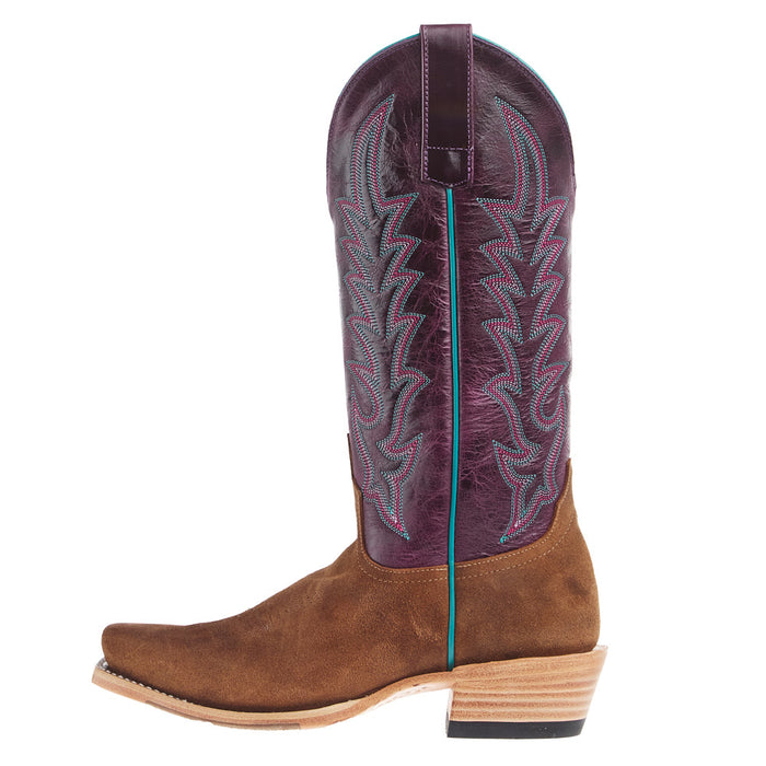 Macie Bean Top Hand Women's Snuff Waxy Commander Vamp 13In Purple Nashville Top Boot