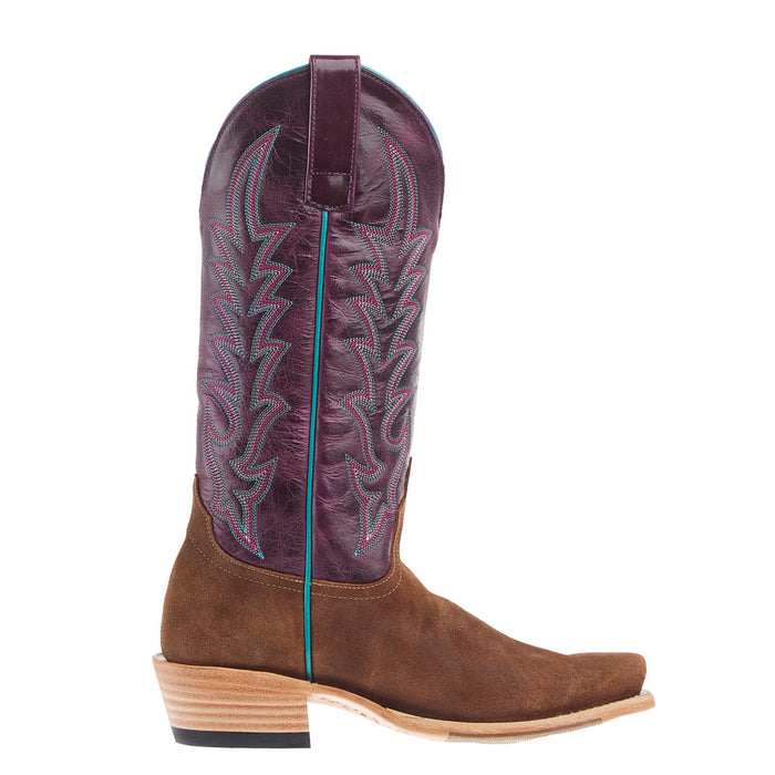 Macie Bean Top Hand Women's Snuff Waxy Commander Vamp 13In Purple Nashville Top Boot