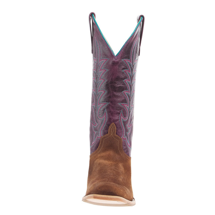 Macie Bean Top Hand Women's Snuff Waxy Commander Vamp 13In Purple Nashville Top Boot