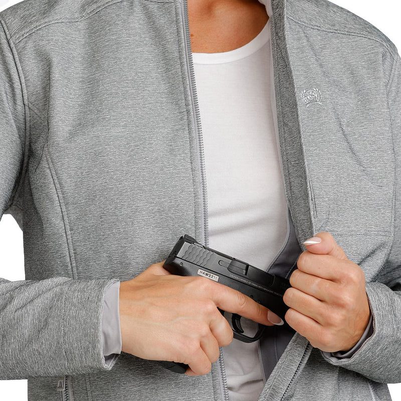 Cinch Women's Grey Concealed Carry Bonded Jacket