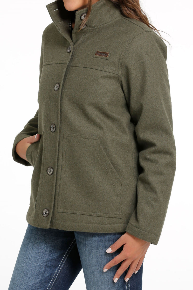 Cinch Women's Olive Wooly Coat