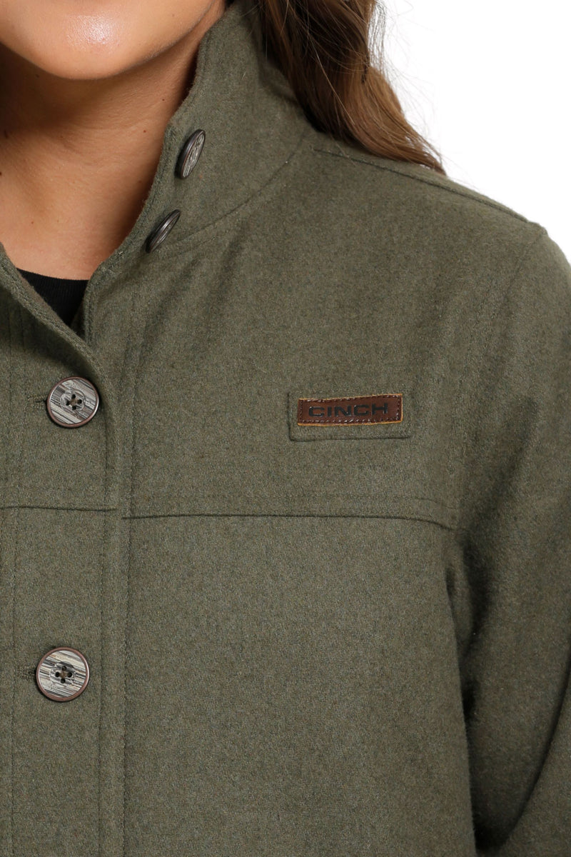 Cinch Women's Olive Wooly Coat
