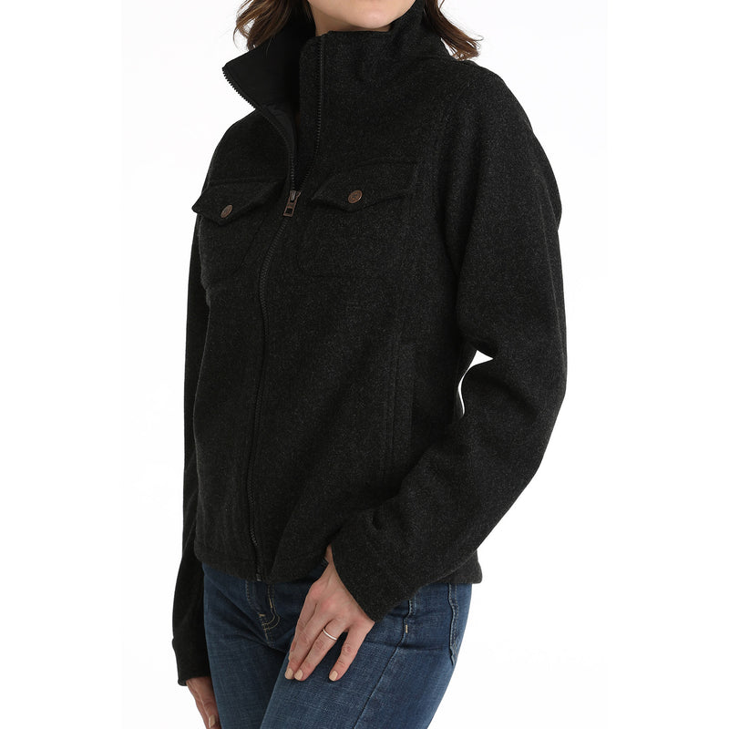 Cinch Women's Black Brushed Knit Shirt Jacket