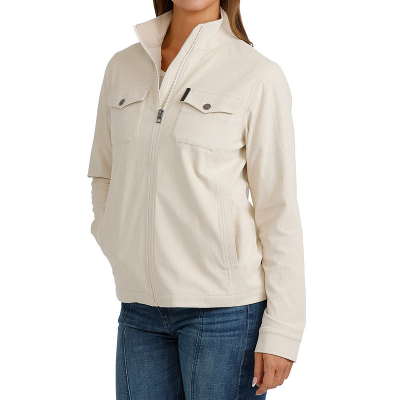 Cinch Women's Cream Corduroy Shirt Jacket