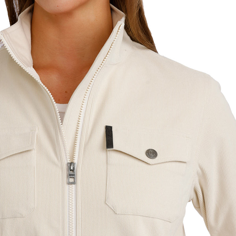 Cinch Women's Cream Corduroy Shirt Jacket
