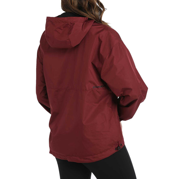 Cinch Women's Burgundy Hydrographic Rain Jacket