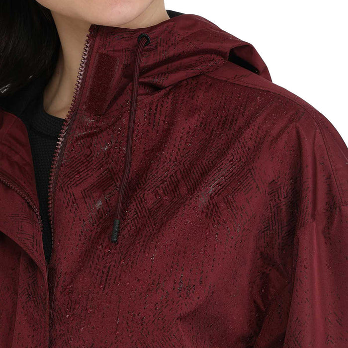 Cinch Women's Burgundy Hydrographic Rain Jacket