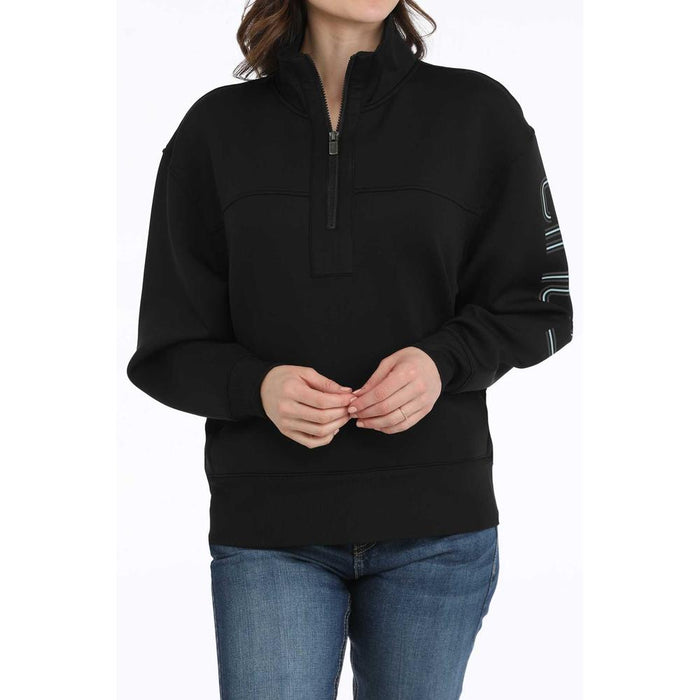 Cinch Ladies Black 1/4 Zip Pullover