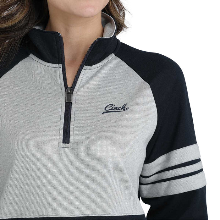 Cinch Women's Navy 1/4 Zip Pull Over