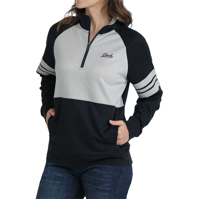 Cinch Women's Navy 1/4 Zip Pull Over